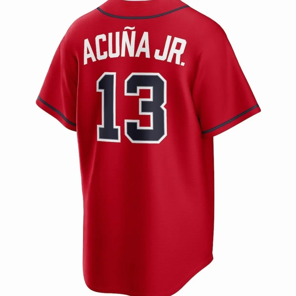 Unisex Baseball Atlanta USA Acuña Jr. 13 Alternate 2 Replica Jersey - Red