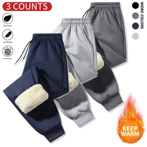 Men's warm fleece outdoor pants, windproof and durable, suitable for skiing and hiking, casual with pockets, stylish warm design Men's fleece outdoor pants - windproof, durable