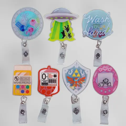 Fun and Colorful Shaker Badge Reels for Teachers, Nurses and More