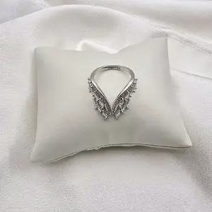 Sterling Silver Luxury Collection Multi Marquise Moissanite Ring