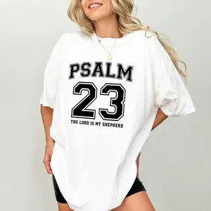ChicCotton Psalm  Shirt, The Lord Is My Shepherd T-shirt, Bible Verse Graphic Tee, Christian Football Style Clothing, Faith Outfits