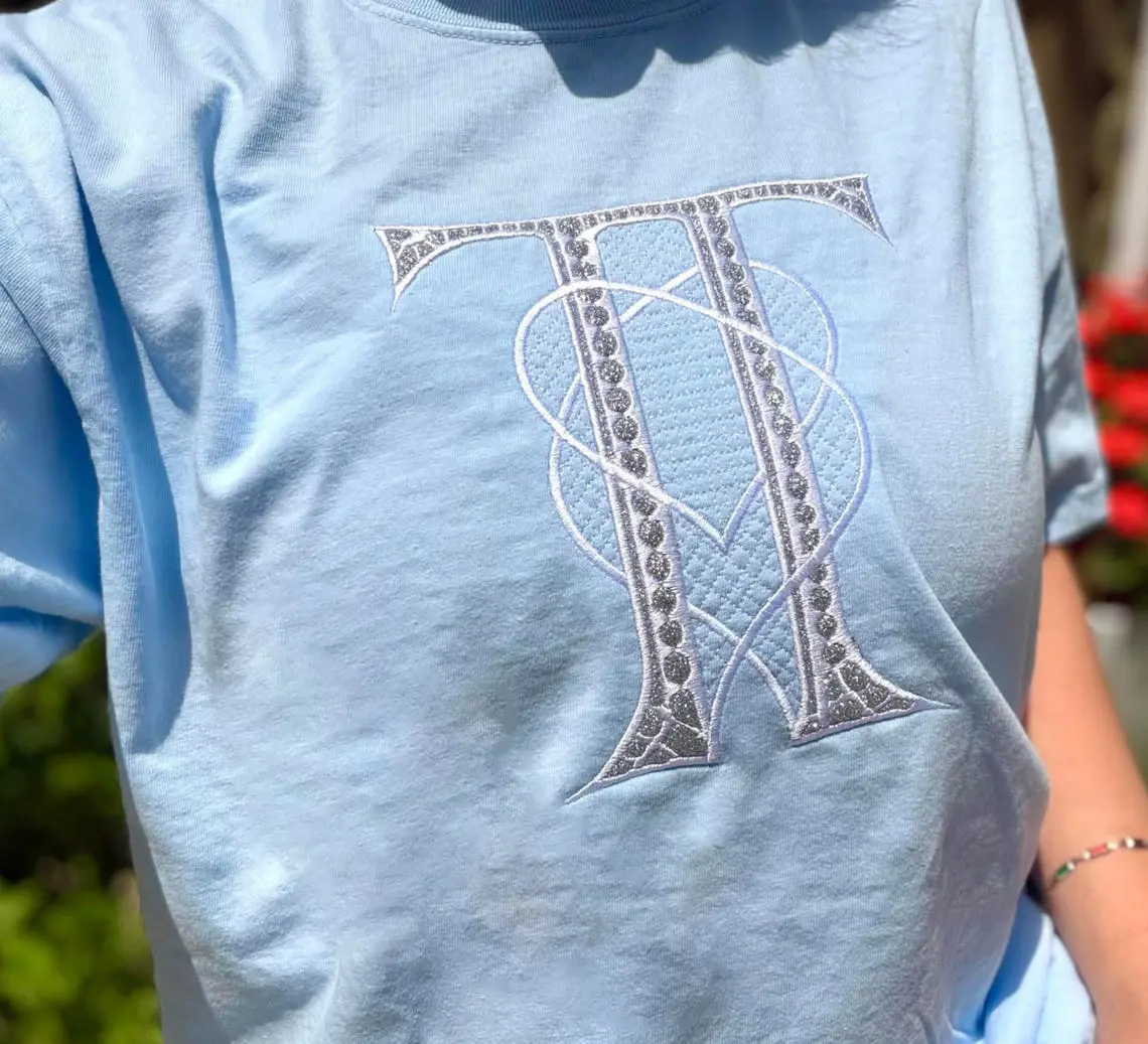 Romantic T&T Monogram Shirt, Elegant Couple Initials T-Shirt, Wedding Shower Gift, Newlywed Anniversary Tee