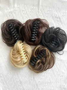 Elegant Real Hair Bun Accessory, Women's Ballet Dance Clip, Flower Head Shape, Natural Loose Updo, Comfortable Soft Daily Hairstyle, Perfect Gift