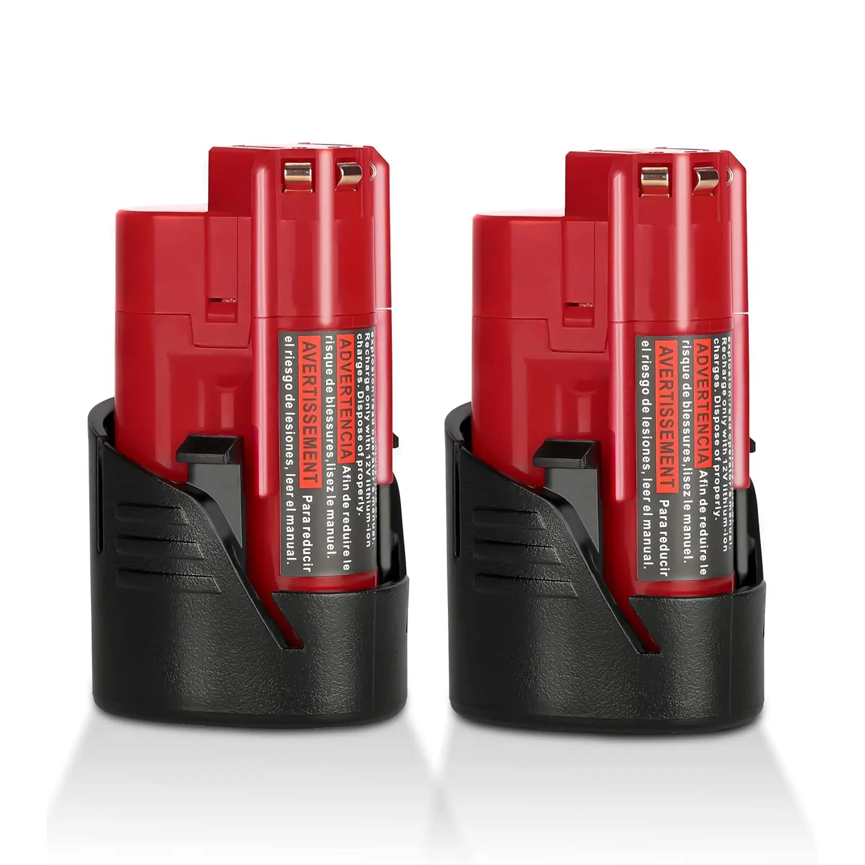 JYJZPB 2 PCS 3000mAh 12V Lithium Battery Compatible for Milwaukee 12V Battery, Compatible for Milwaukee ΛΛ12 Battery 12 Volt Cordless Tools 48-11-2401