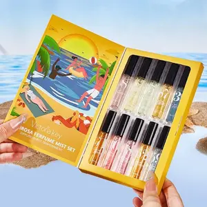 10-Piece Alcohol-Free Brazilian Beach Perfume Set, Tropical Coconut Scent, Dual-Use Hair & Body Spray, Long-Lasting Fragrance