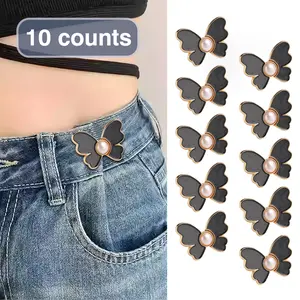 10 Counts Pant Waist Tightener, Fashionable Functional Buckles for Loose-Fitting Clothes