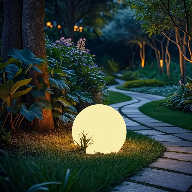 Outdoor Garden Lawn Lights, Waterproof Solar Ball Lamp with Remote, 16 RGB Color Changing Landscape Lighting, Patio Path Decor, Outdoor Lights Lamps, Outdoor Decoration Light