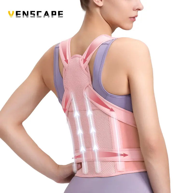 Back Support Posture Corrector for Men and Women Shoulder Straightener Adjustable Full Back Support Upper and Lower Back Pain Relief Hunchback Chest Chiropractic