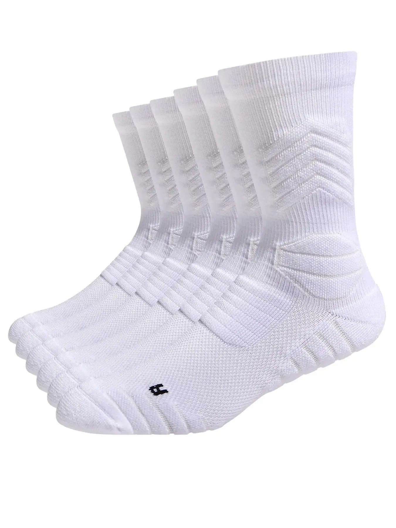 Unisex's Plain Athletic Socks, Athletic Tight Socks, Cushioning Performance Crew Socks, Breathable Comfortable Sports Socks, Cushioned Crew Socks for All Seasons