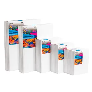 Bianyo Stretched Canvas 100% Cotton Triple Primed Acid-Free Heavy-Duty Wood Frame for Acrylic Oil Watercolor & Mixed Media Art Projects