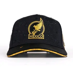 Men's Black Gold Mexico Mundial Cap, Unisex Fashion & Clothes Accessory