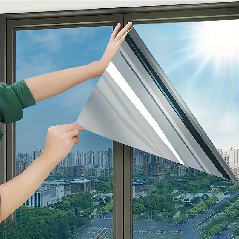 Window Film, Heat Insulation Window Film, Anti-UV Sunlight Window Film, One-way Vision Film, Window Privacy Film for Home Office Balcony