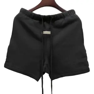 Oversized Sweat Shorts for Men Women, Iron no.1977 Athletic Shorts, Casual Sweatshorts Elastic Waist Drawstrings with Side Pockets Streetwear Lounge Shorts