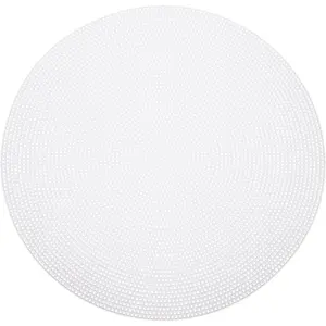 4pcs 12" Plastic Mesh Canvas Sheet 10 Count Round Needlepoint Blank Canvas for Embroidery Knit Crochet Acrylic Yarn Crafting White