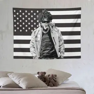 1pc YoungBoy Music Theme Banner - Wall Decor For Teenage Boys' Bedroom, Living Room And Dorm; Men's Space Tapestry; Background Cloth; Wall Hanging; Decorative Tapestry