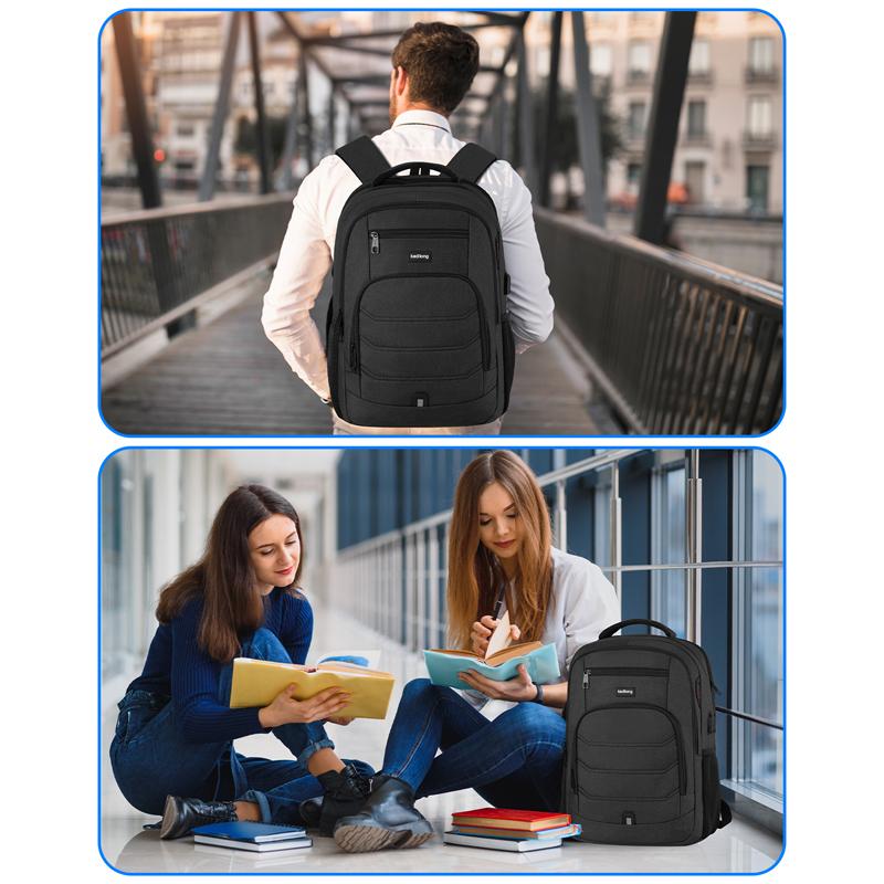 kadilong 15 Inch Large Anti-theft Laptop Backpack with USB Charging Port, Headphone Jack & Password Lock, Water Resistant Backpack for Students, Working Adults, School, Work & Travel