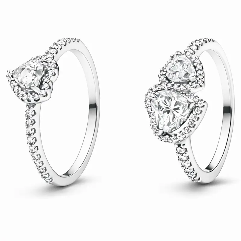Heart Halo Ring S925 Accessory Charm