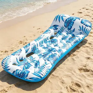 Inflatable Pool Float Lounge Adult Floating Raft Lounger Comfort Water Floats for Sun Tanning Portable Swim Floating Bed for Lake Beach Pool Party Summer Water Toys