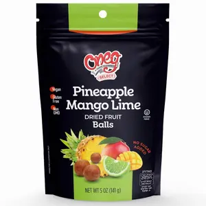 Oneg Dried Fruit Balls, 5oz Pack of Healthy Snacks Pineapple Mango Lime, Perfect Snacks for Kids Lunchbox or On the Go Snacking, Ideal Choice for Healthy Snack for Adults