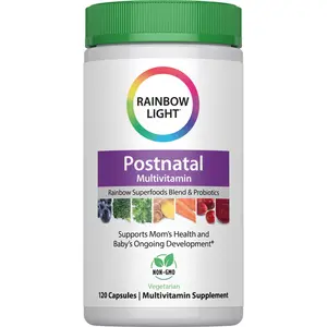 Postnatal Multivitamin Superfood Blend & Probiotics, 120 Vegetarian Capsules Supplements Rainbow Light