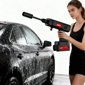 Cordless High Pressure Water Gun with 60Bar Power – Portable Foam Generator for Efficient Car Cleaning, Yard Maintenance & Home Outdoor Cleaning Tasks, Rechargeable Handheld Washer for Versatile Household Use