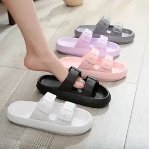 Soft Sole Comfortable Slides, Simple Solid Color Casual Open Toe Shoes for Indoor Home Bathroom