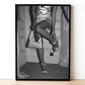 Luxury Fashion Trendy Print, High Heels Print, Black And White, High Fashion Poster, Hypebeast Room Decor, Feminist Poster, No Frame Poster Prints, Home Decoration