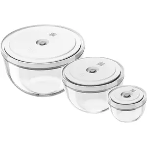 ZWILLING Fresh & Save BOWLS 3-pc Glass Vacuum Bowl Set