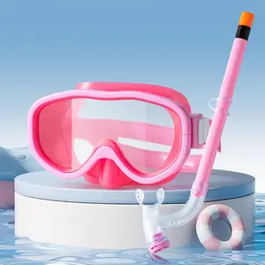 Kids Swim Goggles with Nose Cover, Swimming Diving Mask Wide View Anti-Fog UV Anti Shattered lens for Kids 3-15 Swim Glasses Swim Kit