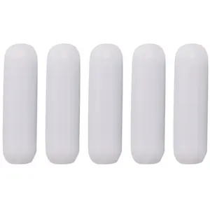 5 Pcs 25mm(1 Inch) PTFE Magnetic Stirrer Mixer Stir Bar,White Color,Laboratory Bar,Stir Plate Bar,7mm25mm Stir Bars