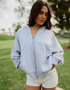 TILLYS Womens Oversized Zip-Up Hoodie