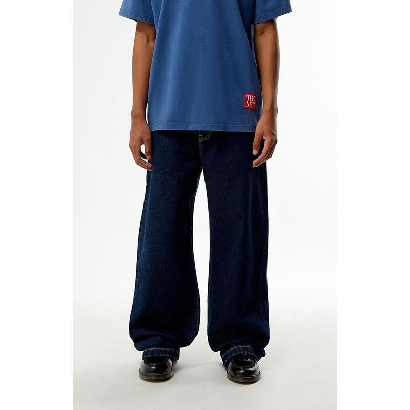 Pacsun Men's Blake Extreme Baggy Jeans Dark Blue