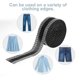 5.5 Yards No Sew Iron on Hem Tape for Pants Curtains Clothes Durable Washable Fabric Strips