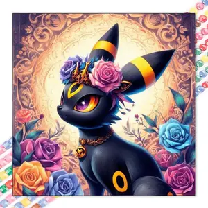 1 set of DIY diamond painting kit, 5D diamond art set, DIY decoration, mysterious, rainbow, animal mosaic, diamond art, DIY art home decor, suitable for Christmas.