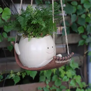 Smiling Face Hammock Vase - Hanging Planters, Cozy Plant Display Decor for Outdoor Patio, Garden and Home (Home Supplies)