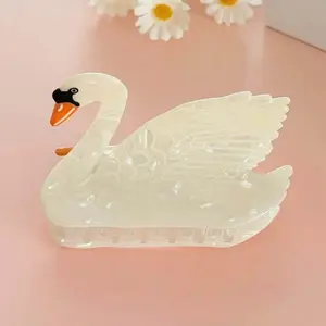 White Swan hair clip