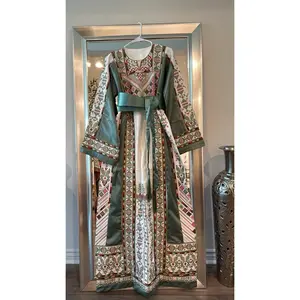Palestinian Embroidered Thobe - Traditional Dress with Intricate Embroidery and Cultural Design