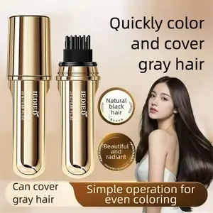IEDIED Waterproof & Sweat-Proof Hair Dye Comb - Quick 2-in-1 Touch-Up Pen for Covering Grays & Highlights - Gentle Formula for Sensitive Scalps - Natural Color Application - Portable Haircare Solution