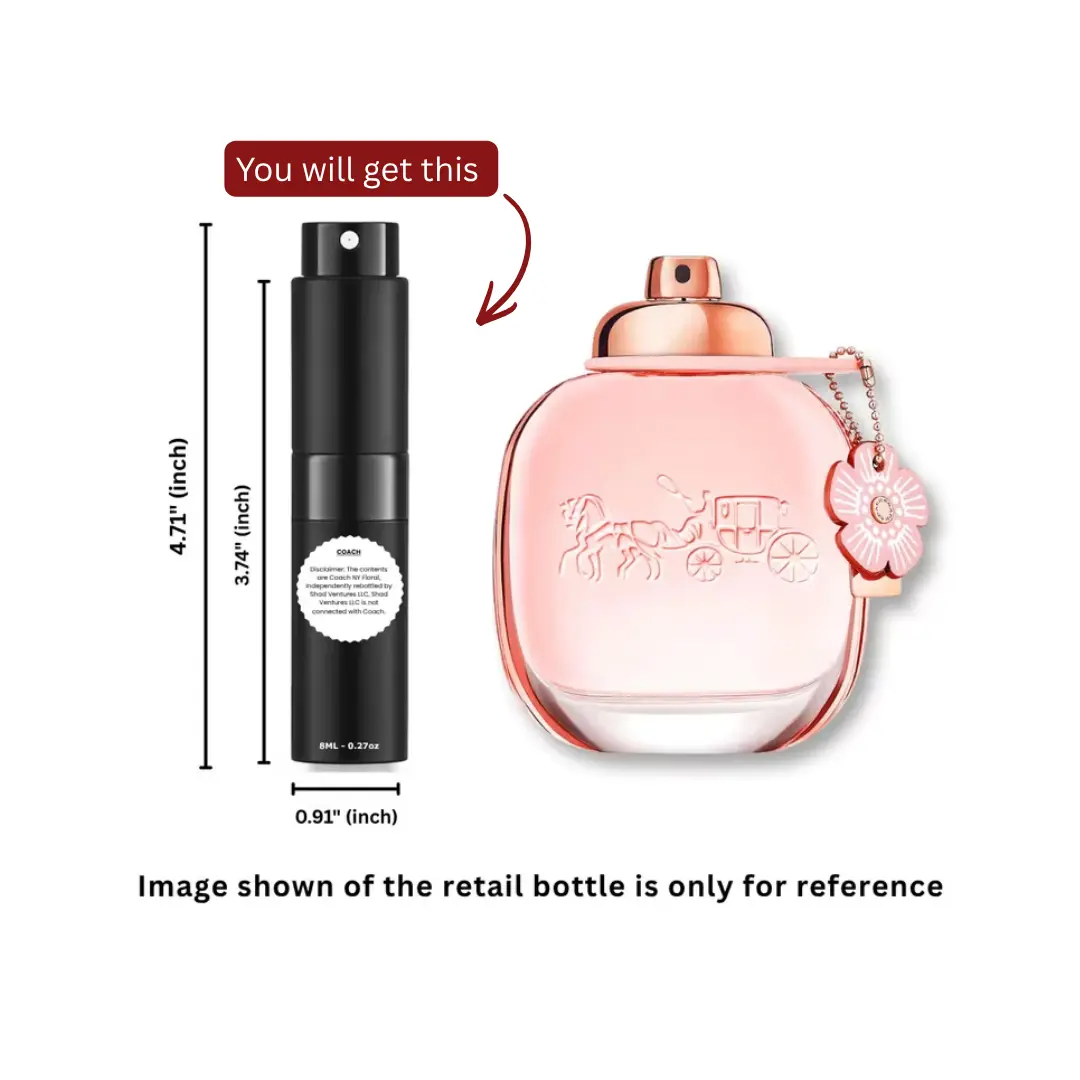 Coach New York Floral Eau de Parfum for Women 8ml / 0.27oz – 100% Original Authentic Decanted Perfume Spray