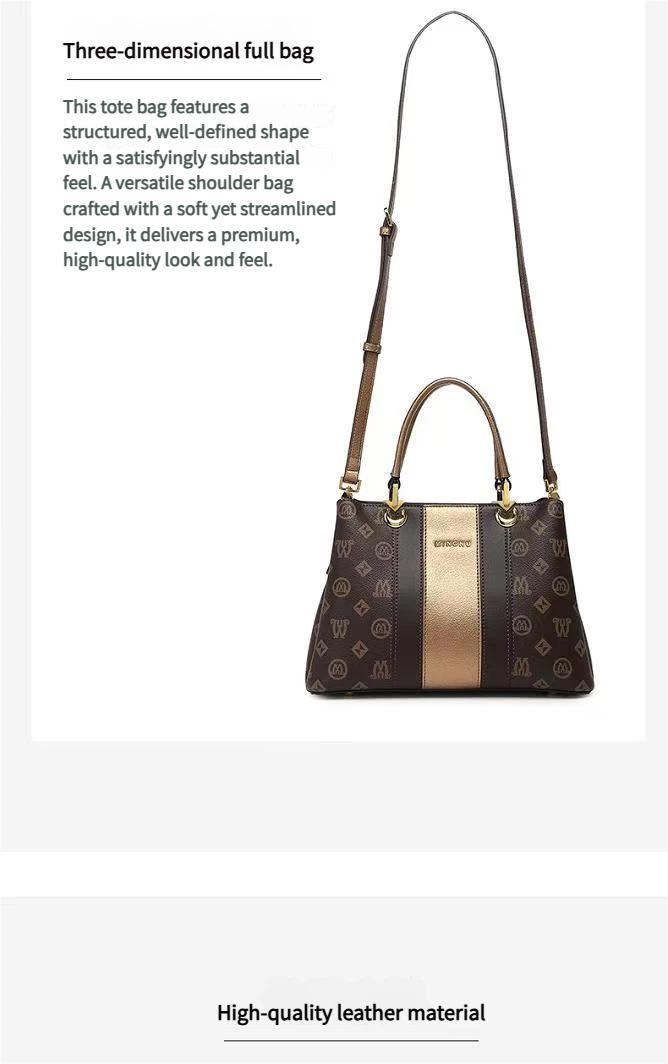 Women's Large Capacity Tote Bag, Designer Style Handbag with Top Handle & Crossbody Strap, Multi-pocket Work Purse, Waterproof Monogram Shoulder Bag for Everyday Use Women's Large Capacity Tote Bag, Designer Style Handbag with Top Handle & Crossbody Strap, Multi-pocket Work Purse, Waterproof Monogram Shoulder Bag for Everyday Use