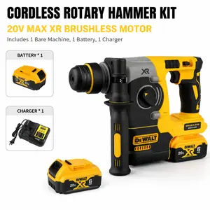 DEWALT DCH273 Brushless Rotary Hammer,20V 6.0Ah Battery2.1J Impact Energy,360°Handle–Efficient for Concrete,Brick&Stone Drilling, Power Tool