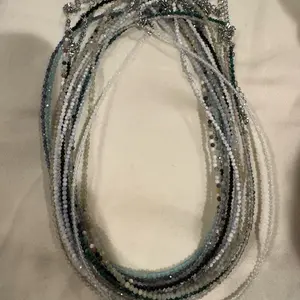 Dainty Crystal 2mm Necklace with 2 in Extender  Stackable - Choices