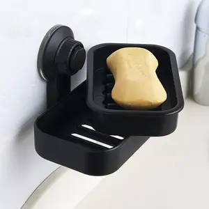 Soap Box Drain Soap Holder Bathroom Accessories Bathroom Organization Suction Cup Soap Dish Tray Soap Dish for Bathroom Soap Container Draining Water
