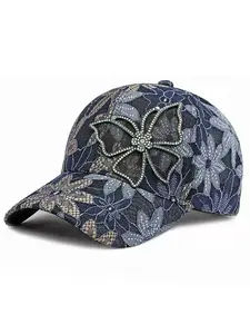 Three-Dimensional Butterfly Applique Fashionable Baseball Cap, Lace Surface Versatile Casual Sun Protection And Sunshade Cap, Comfortable For Daily Use As A Gift For Friends Baseball Cap