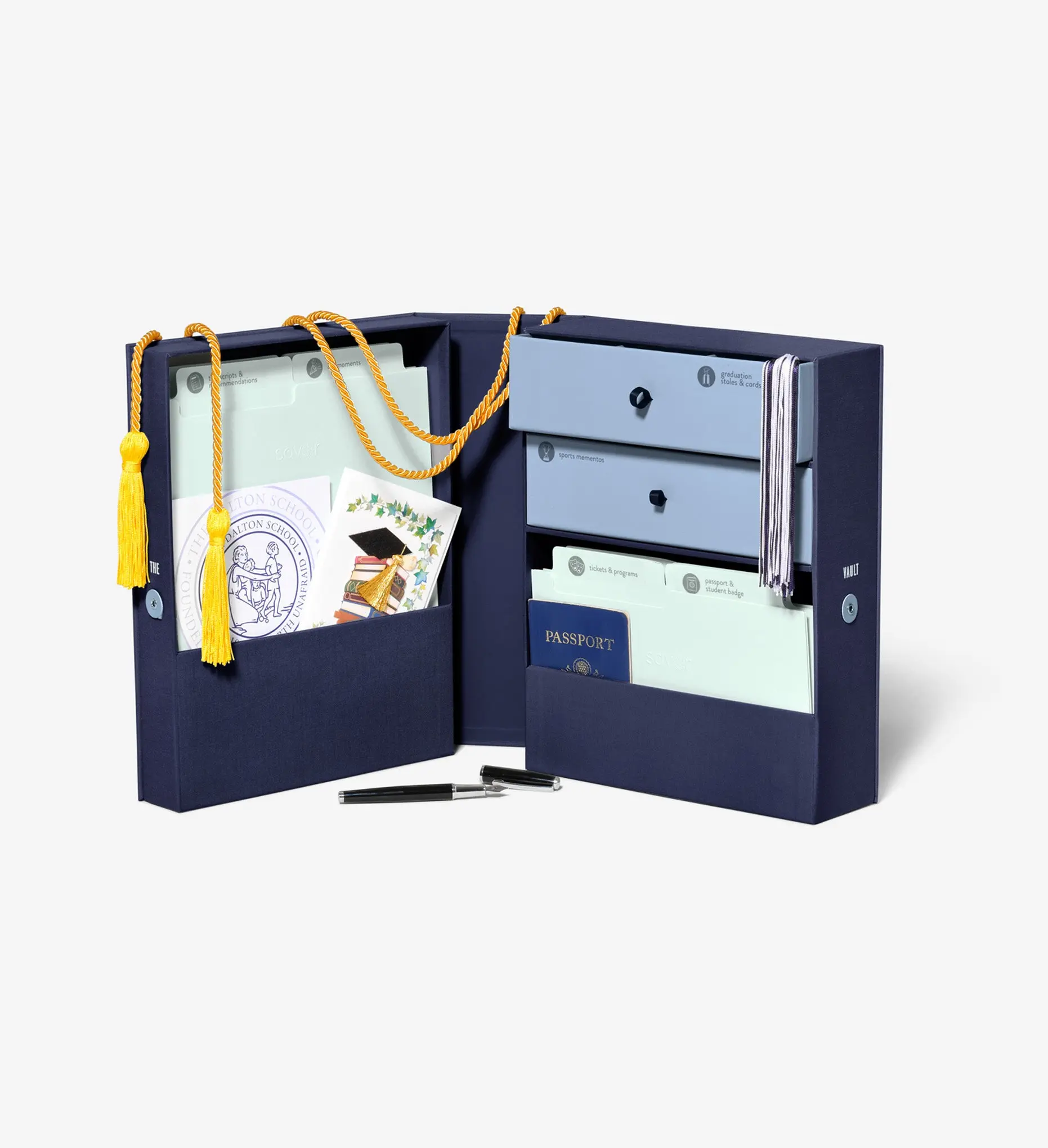 Graduate & Life Essentials Vault Keepsake Box | Best Gift for Grads | Keep High School and College Graduation Memorabilia Organized and Safe in One Convenient Home with this Gift for Students and Grads