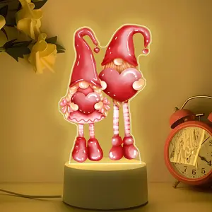 Cute Heart-Shaped Night Light, Acrylic Design, Warm Non-Straining Light, USB Plug-And-Play, Switch Control, Desktop Decoration Gift, Home Decor Lighting