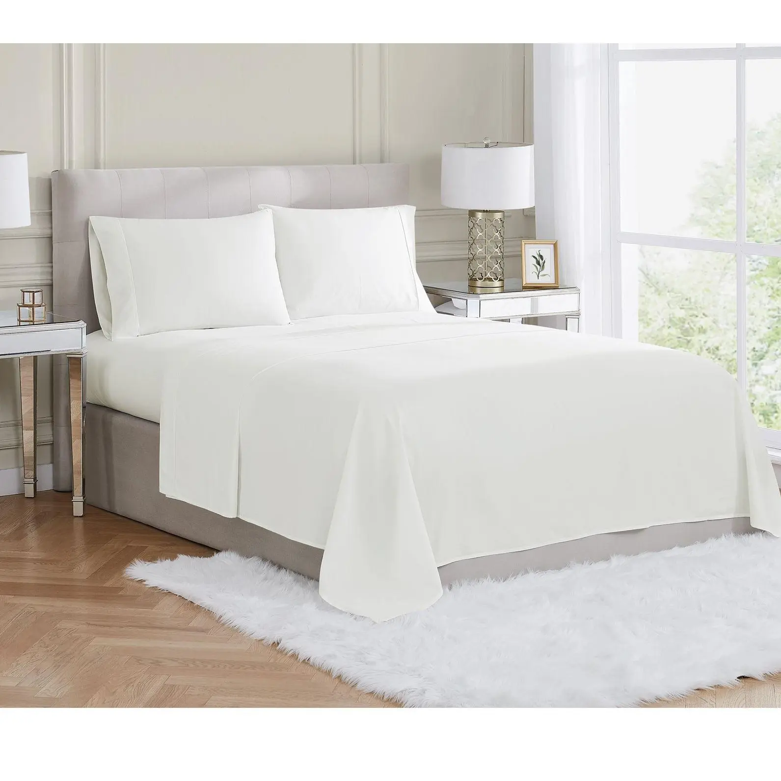 Borghese Roma 400TC Percale Cotton King 4-PieceSheet Set Borghese Roma 400TC Percale Cotton King 4-PieceSheet Set