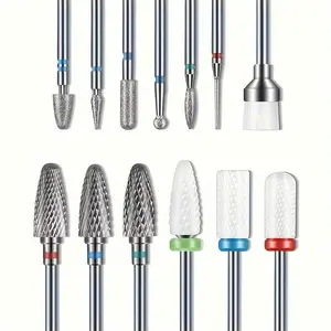 13PCS/Set Nail Polishing Bits, Nail Drill Bits, Nail Polishing Cleaning Brush, Pedicure Remover For Acrylic Gel, Nails Polishing Tools, Nail Art Pedicure Manicure Tools