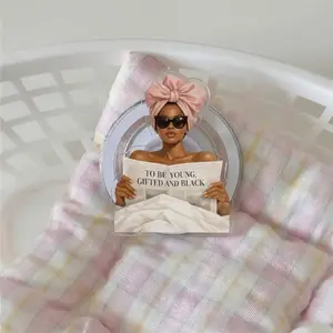 To Be Young,Gifted and Black Kindle Grip, Black Girl Reading Newspaper Phone Grip, Melanin Aesthetic Pop Grip Stand, Cute Bookish Pop Socket