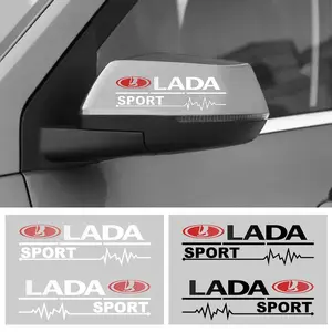 Lada Car Rearview Mirror Sticker, Custom Vinyl Decal for Niva Granta Vesta Largus Xray, High-Quality Anti-Scratch Mirror Stickers